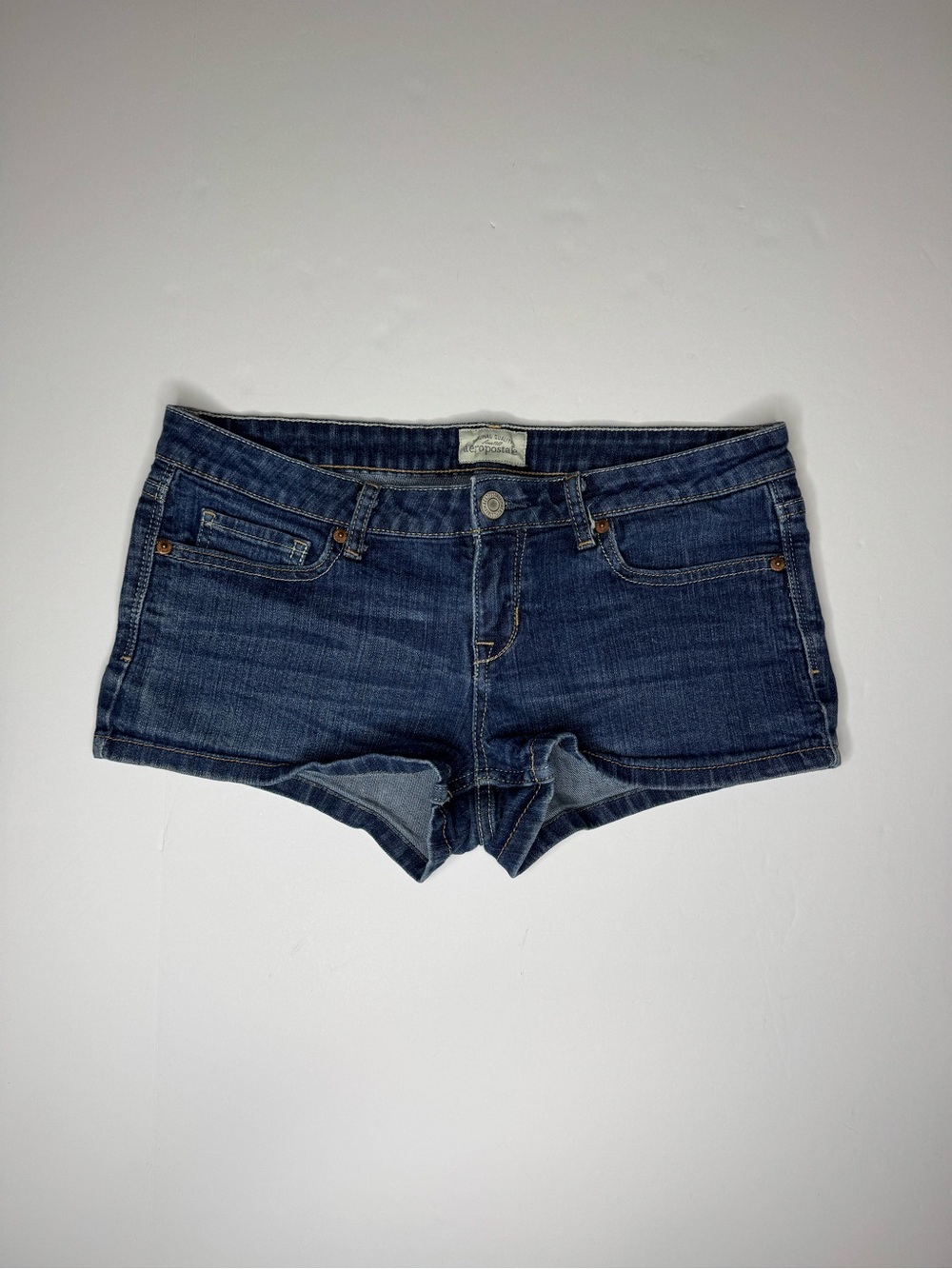 Aeropostale Denim Shorts Womens 9/10 Dark Wash Low Rise Y2K 2012 Jean Shorts